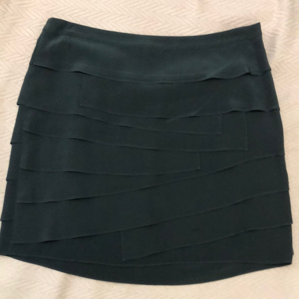 Ann Taylor Silk Skirt (Slate and Flowy)